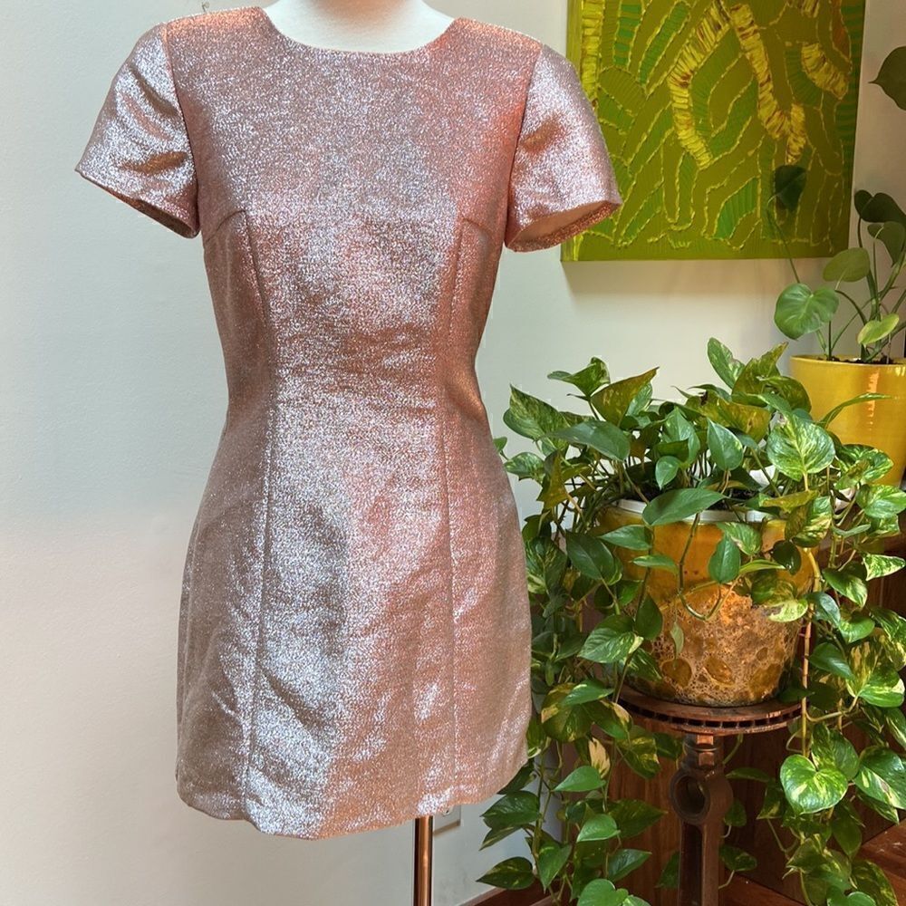 Express Rose Gold Metallic Shimmer Open Back - Picture 2 of 13